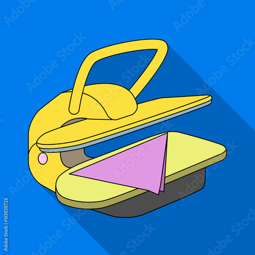 Press for ironing linen. Dry cleaning single icon in flat style vector symbol stock illustration web.