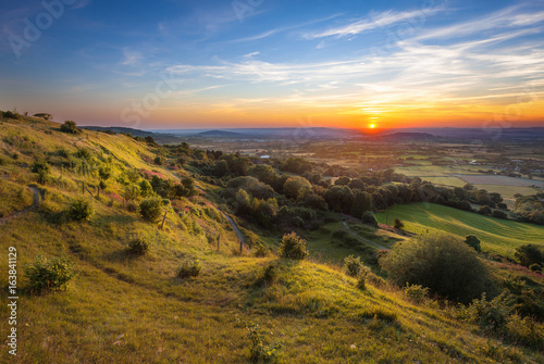 Crickley Hill at Sunset, Cotswold UK © Leigh