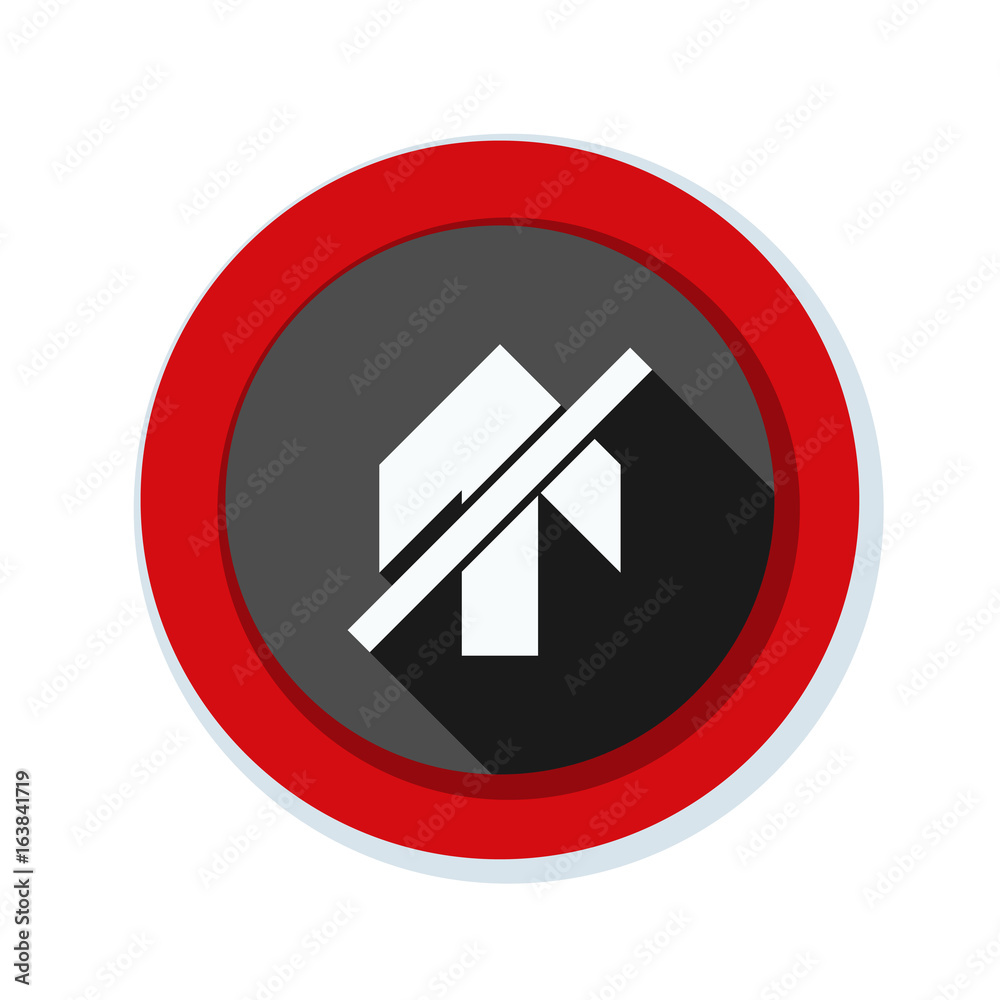 No Up Ahead Arrow sign illustration No Up Ahead Arrow sign illustration