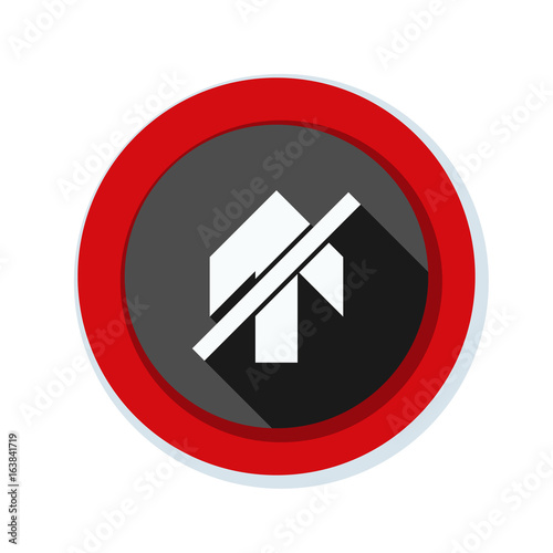 No Up Ahead Arrow sign illustration