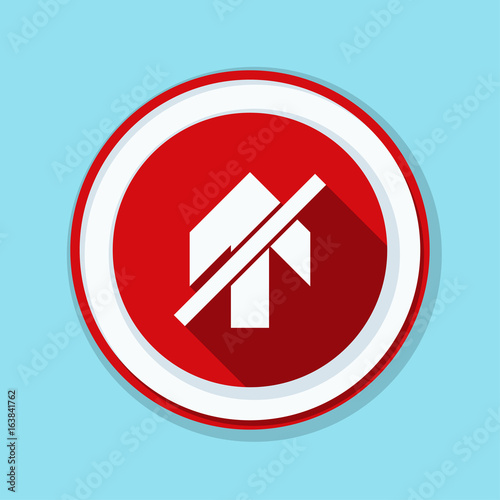 No Up Ahead Arrow sign illustration