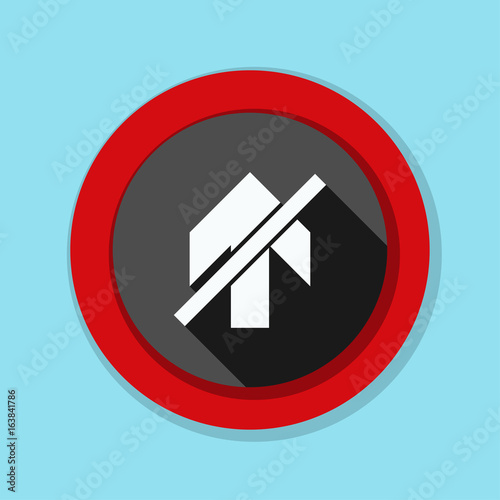 No Up Ahead Arrow sign illustration