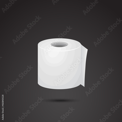 Toilet paper vector icon.