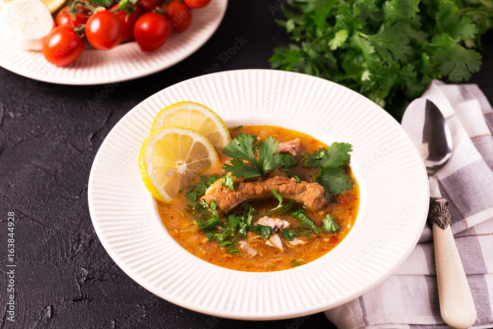 Jewish wedding and holyday Yemenite beef soup Marak Temani