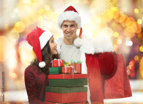 Young couple with Christmas...