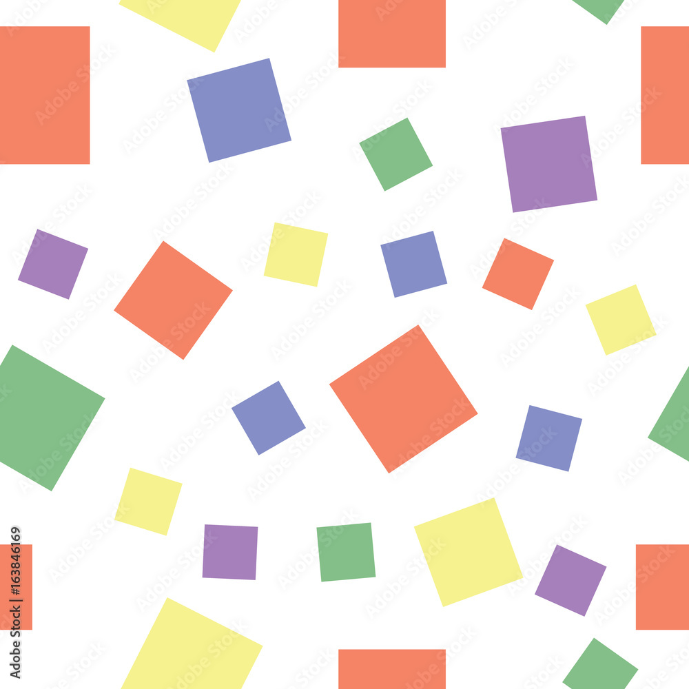 Abstract sweet squares seamless children background. Color stickers. Abstract sweet squares seamless children background. Color stickers.