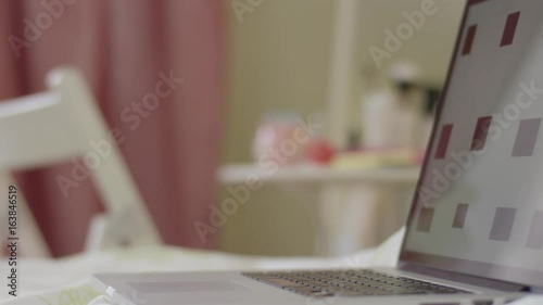 Wallpaper Mural Woman hands typing on laptop in home Torontodigital.ca