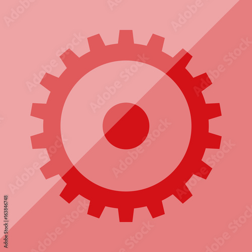 Button Zahnrad rot