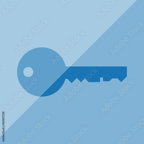 Button Schlüssel blau