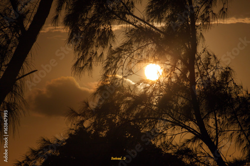 sunset in mauritius