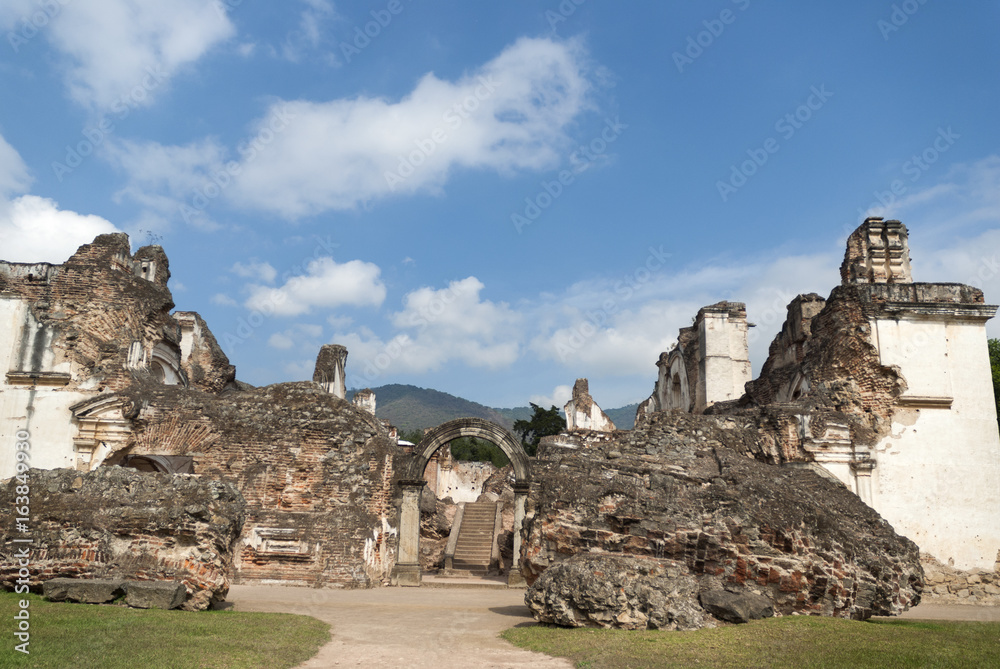 Ruins of La Recoleccion, Church of Antigua Guatemala, The temple was completed and inaugurated in 1717.