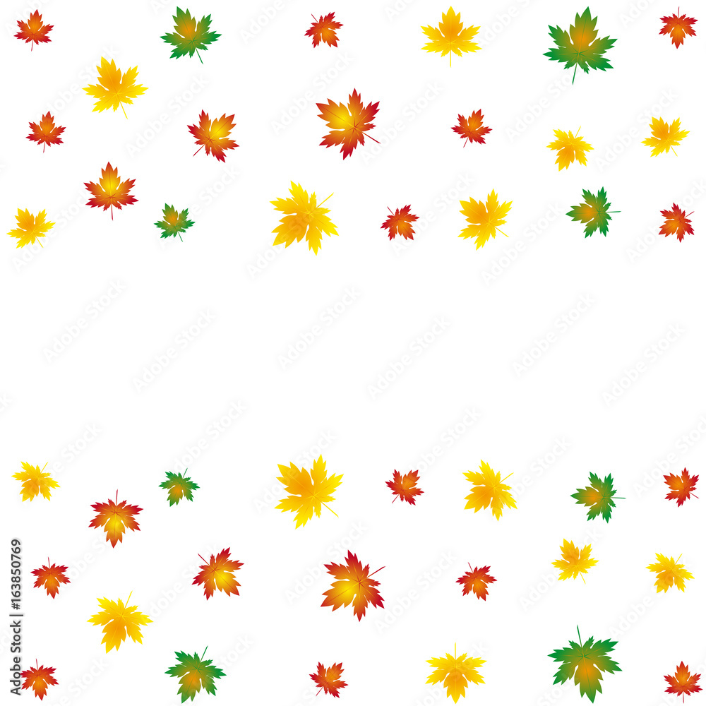 Background of maple leaves with space for writing