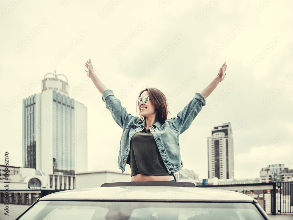 Girl in car Girl in car