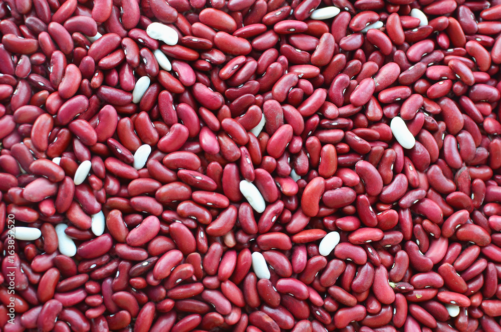 Red and white kidney beans background Red and white kidney beans background