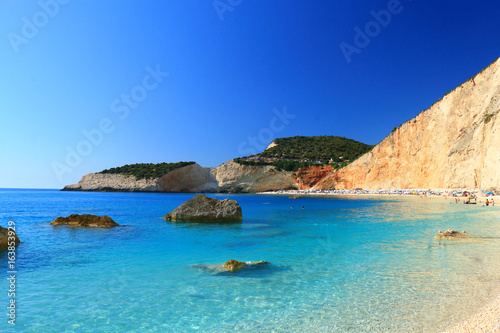 Porto Katsiki beach in Lefkada, Greece