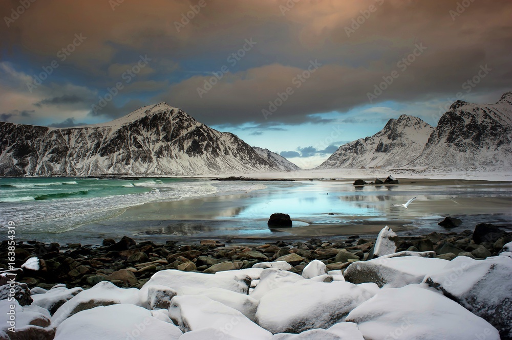 Obraz premium Cold beach