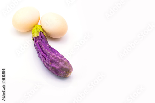 Foto egg and Eggplant withered shows erectile dysfunction