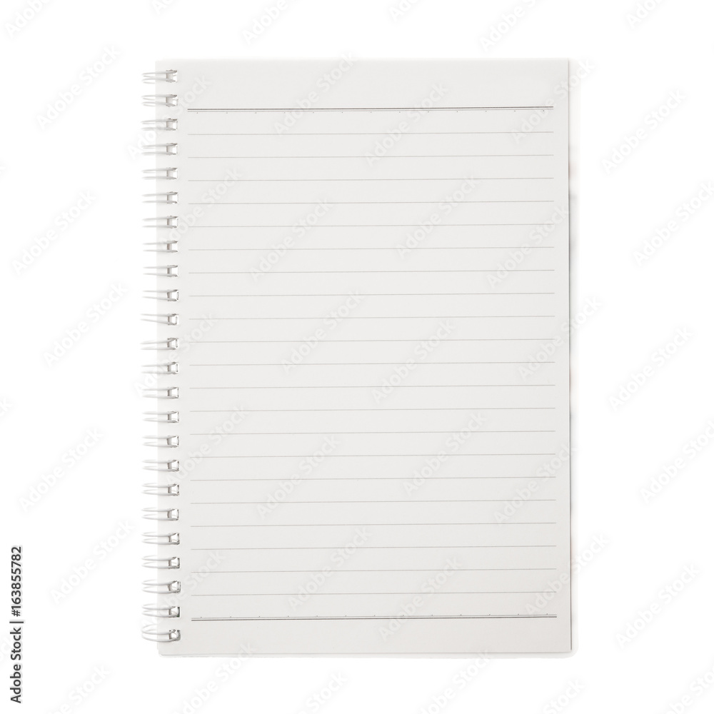 Blank notebook isolated on white background. Blank notebook isolated on white background.