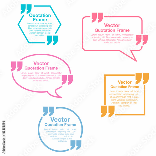 Quotation. Quotation speech bubbles set. Testimonial sign