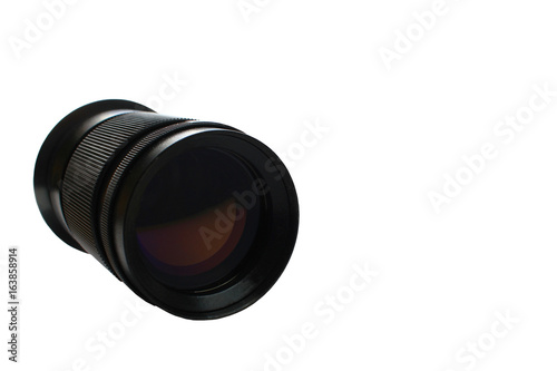 photo lens insulated white background