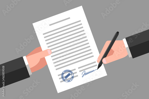 Signing of business document
