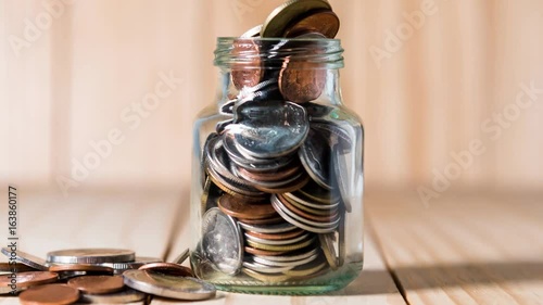 Saving money and growing of finance and account banking, 4k