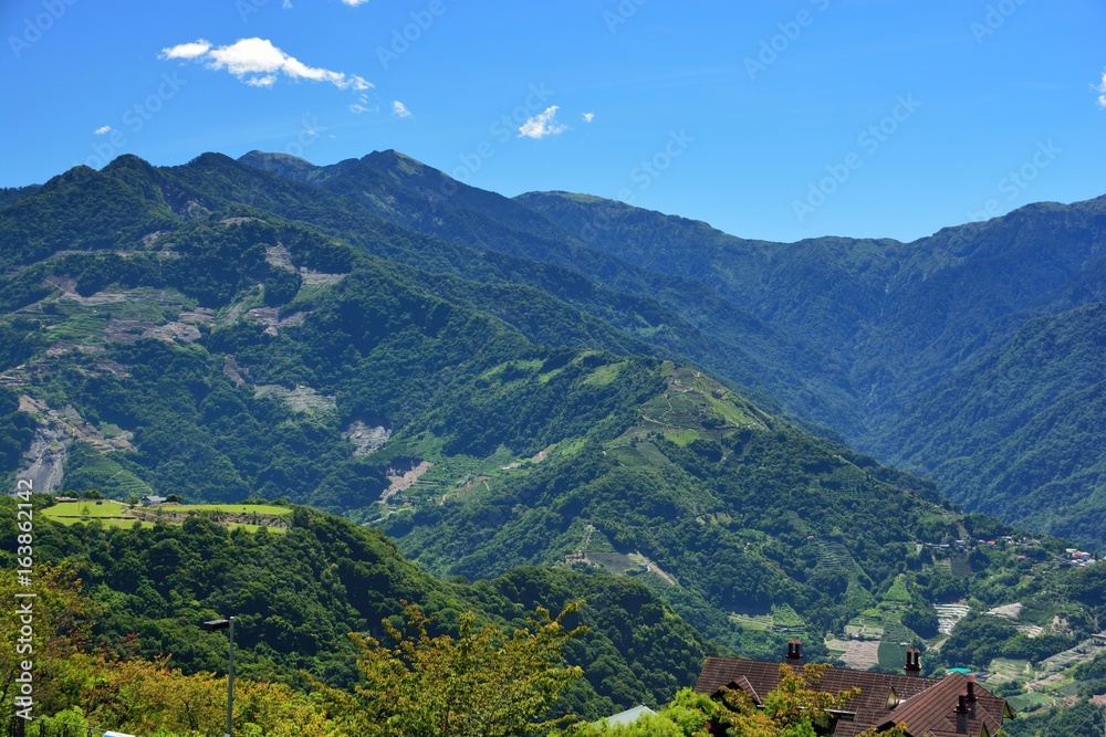 Naklejka premium Cingjing Farm,Taiwan. Cingjing Farm is known as the highest tableland farm in Taiwan and it's also named a 