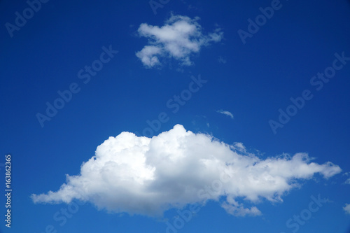 white cloud and blue sky as nature background