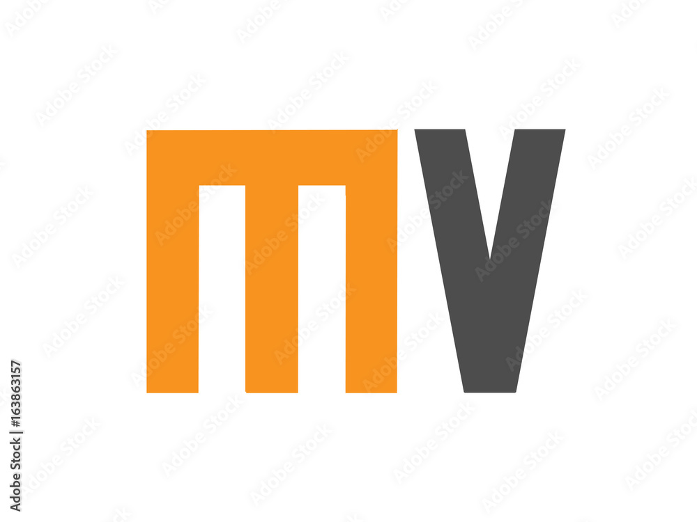 MV Initial Logo for your startup venture MV Initial Logo for your startup venture