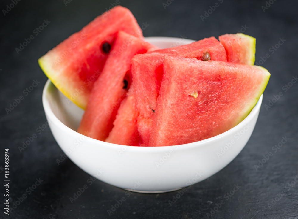 Slate slab with Watermelon Slate slab with Watermelon