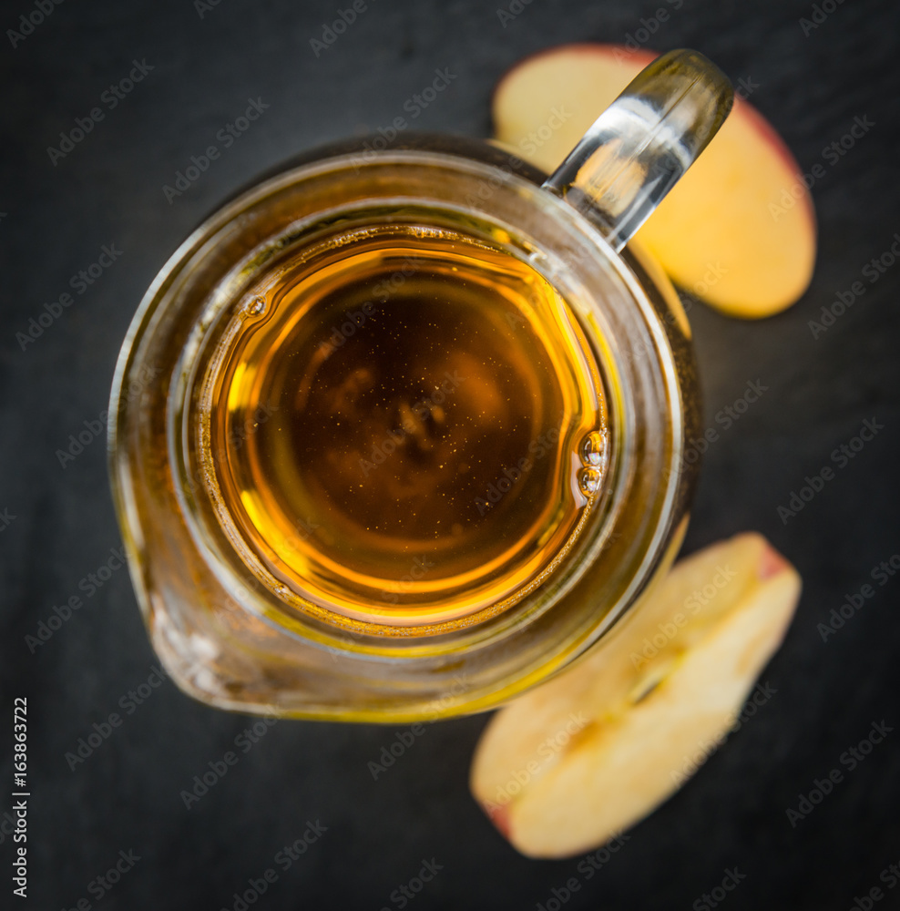 Apple Cider (selective focus, close-up shot)