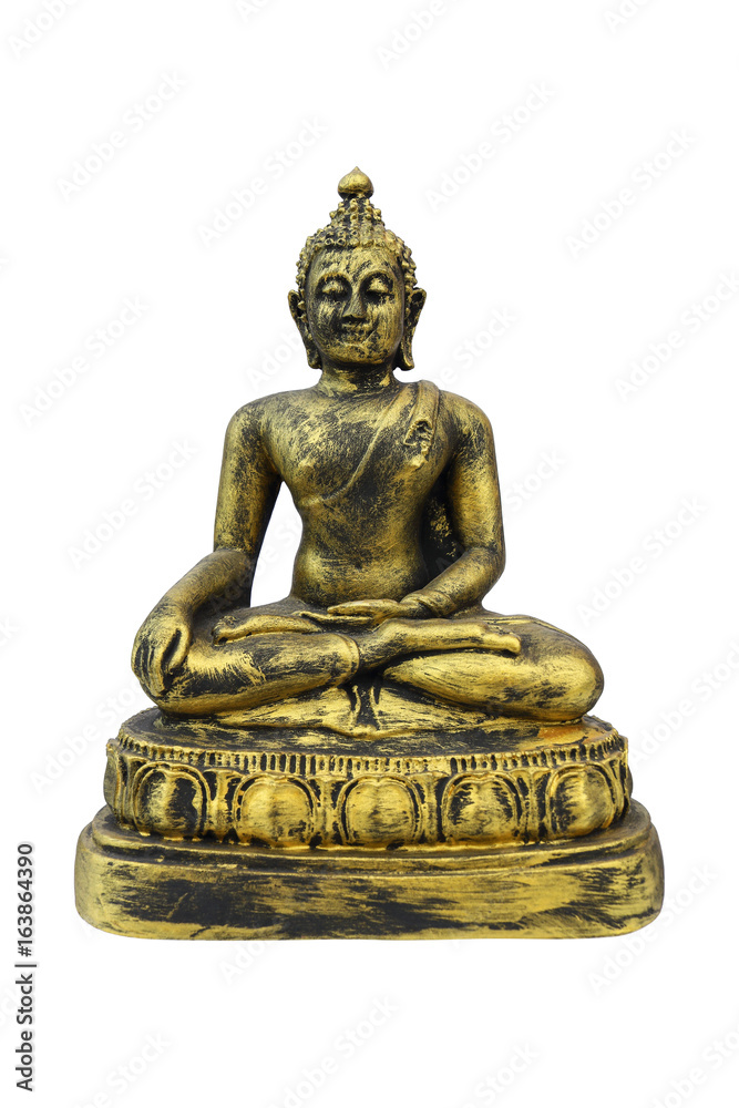 antique gold buddha image isolated on white antique gold buddha image isolated on white