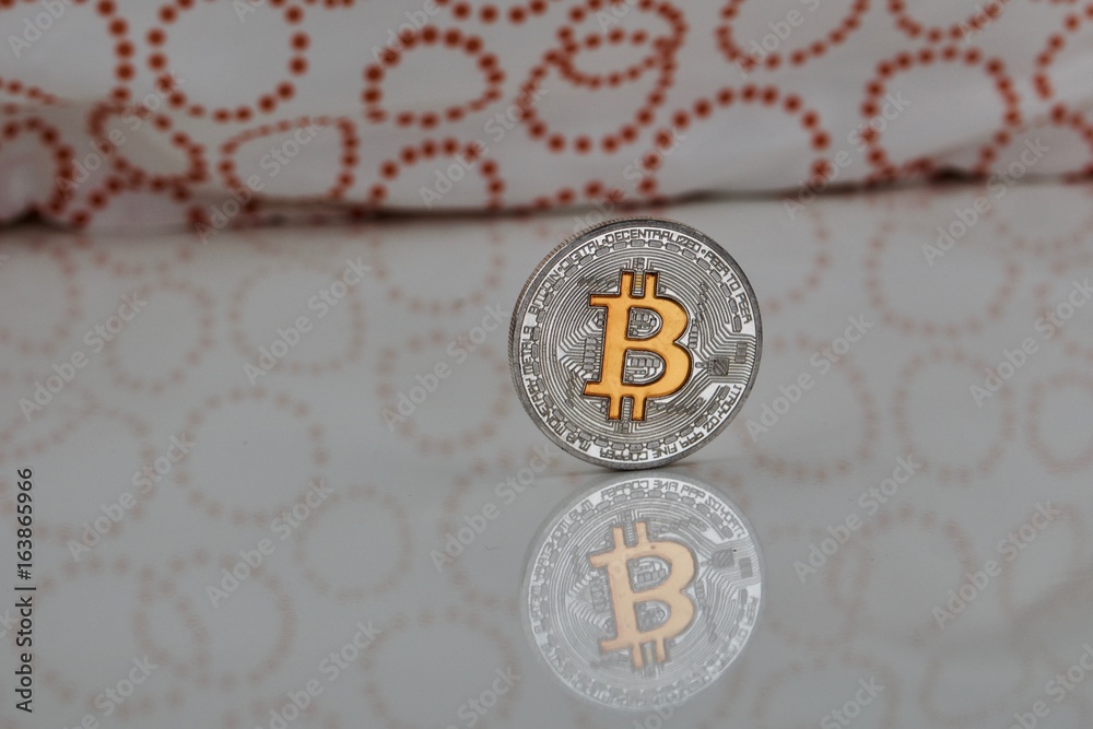 Silver bitcoin coin