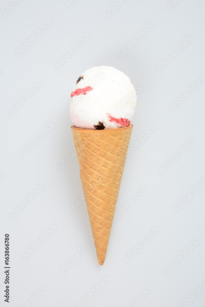 Ice cream cone or ice cream on the background.