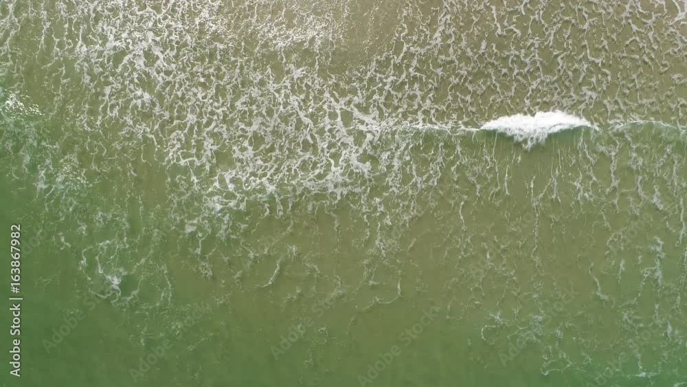 Top View of Waves in a Beach Top View of Waves in a Beach