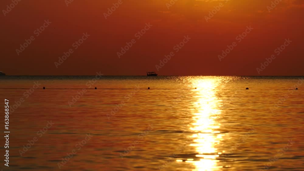 Reflection of sunrise on the sea waves Turkey Reflection of sunrise on the sea waves Turkey