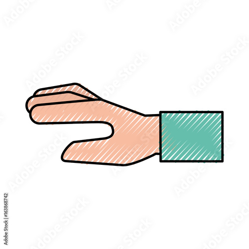 Human hand cartoon icon vector illustration design graphic