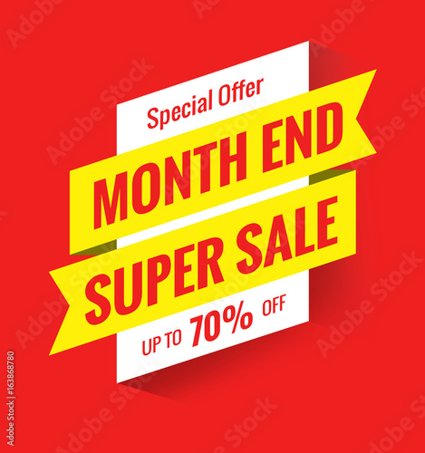 Month End Sale  sign with white background