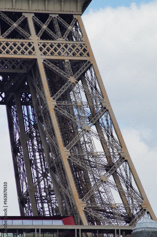 Detailaufnahme des Pariser Eiffelturms