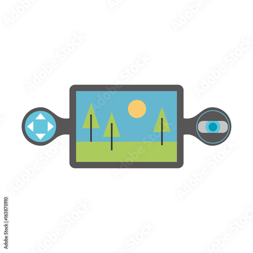 Drone remote control icon vector illustration design