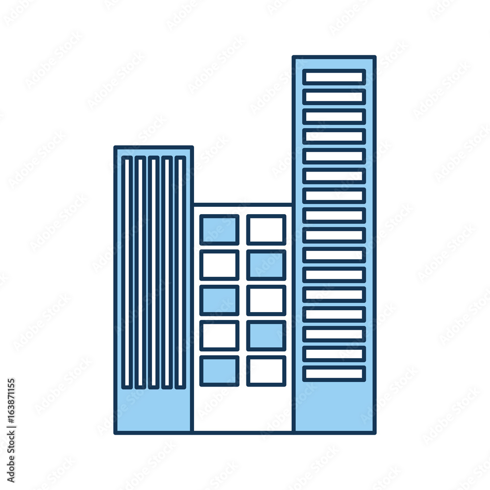 buildings cityscape scene icon vector illustration design