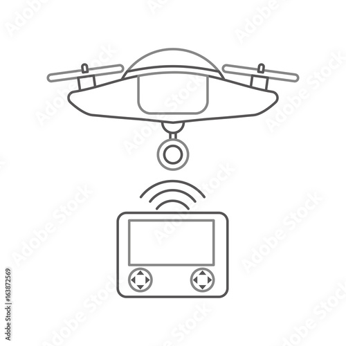 Drone remote control icon vector illustration design