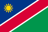 Namibia flag. National current flag, government and geography emblem. Flat style vector illustration