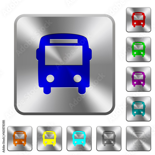 Free Download Bus rounded square steel buttons - GFXLoad