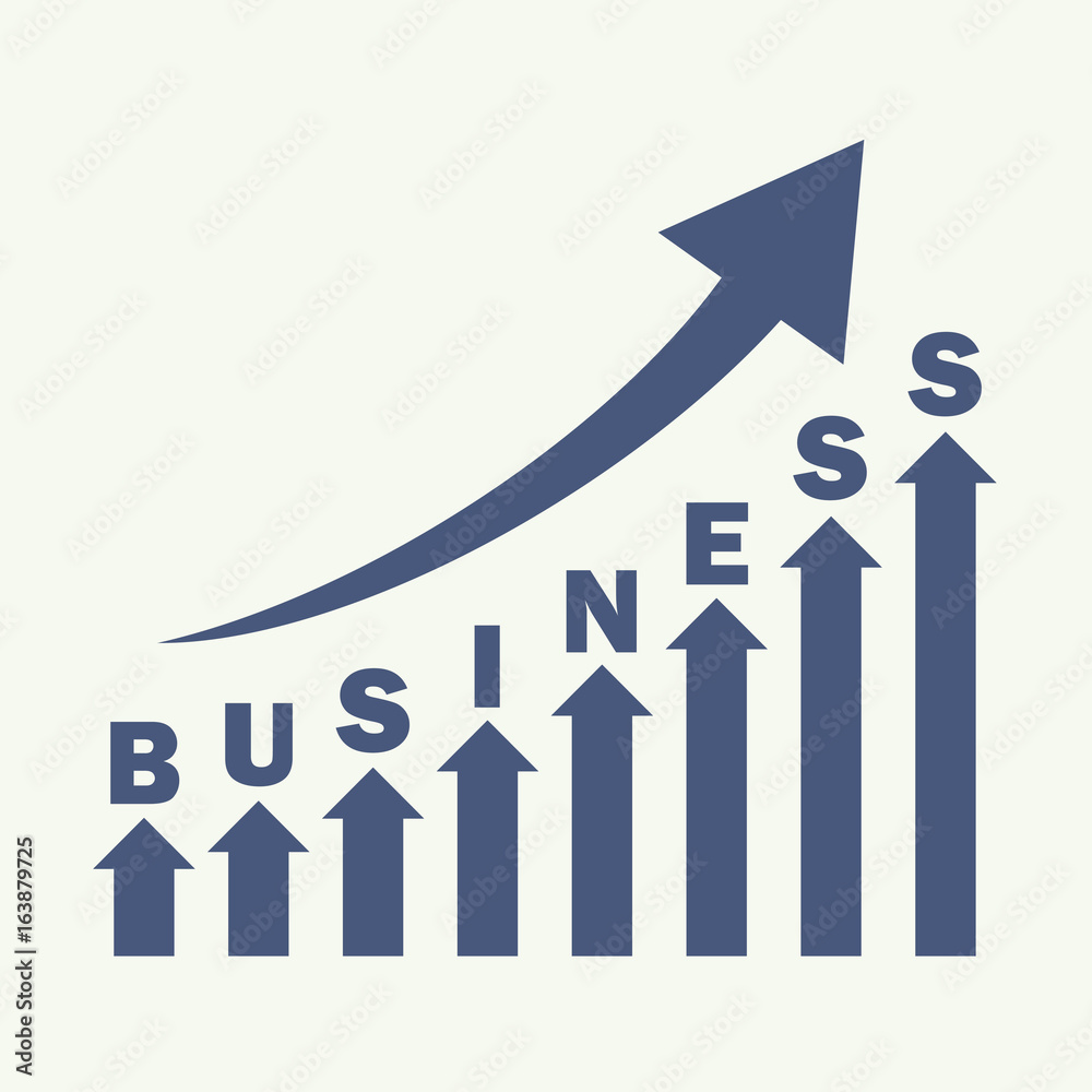 Business charts with arrow and business alphabet. Vector illustration. Business charts with arrow and business alphabet. Vector illustration.