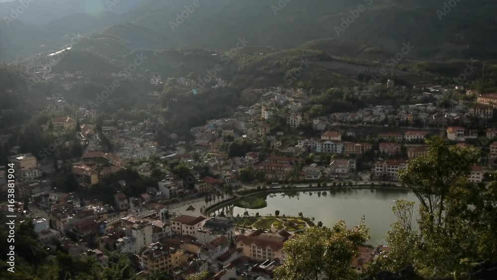 The city center of Sapa Village, Lao Cai Provice, Vietnam. The city center of Sapa Village, Lao Cai Provice, Vietnam.