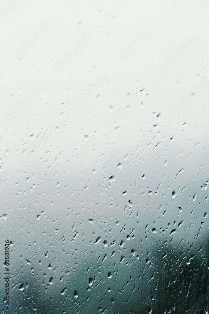Dirty glass of raindrops Dirty glass of raindrops
