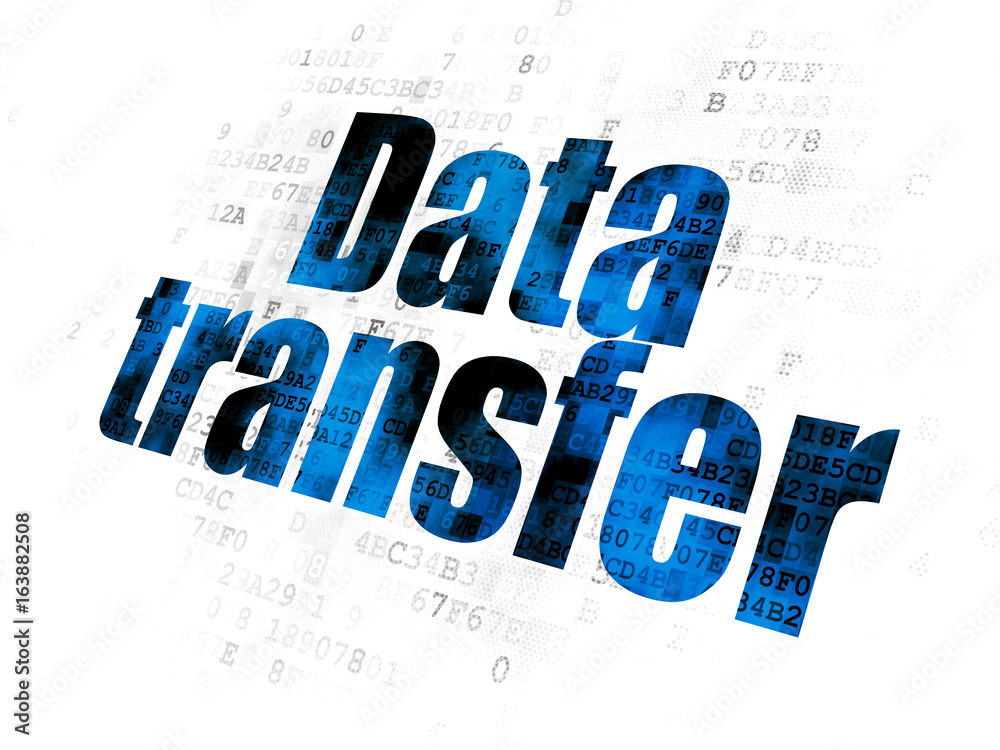Information concept: Data Transfer on Digital background Information concept: Data Transfer on Digital background
