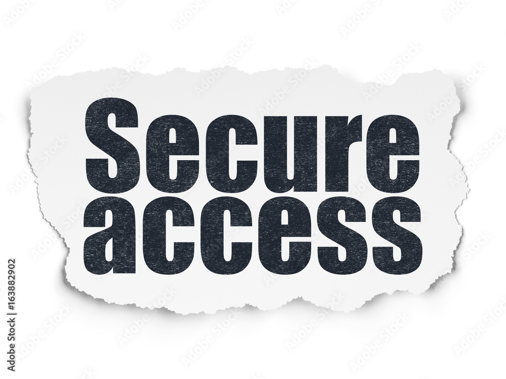 Fototapeta premium Privacy concept: Secure Access on Torn Paper background