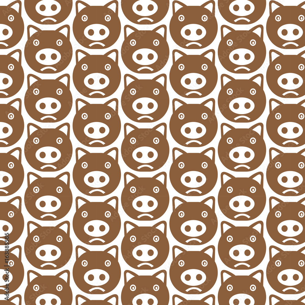 Pattern background Cute pig emotion Icon Pattern background Cute pig emotion Icon